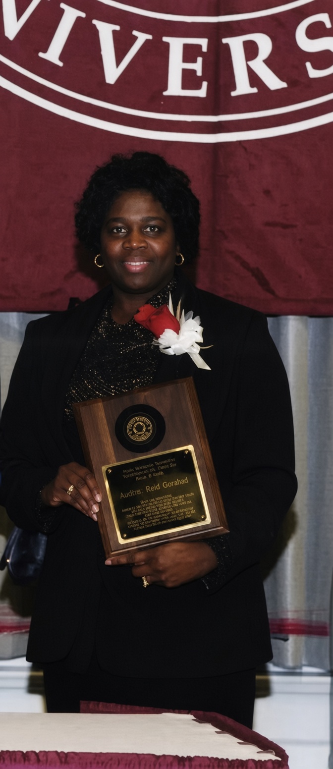 Audrey Reid. Photograph as published by Texas Wesleyan Athletics / the Trust profile.