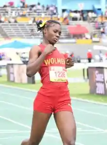 Natrece East of Wolmer’s Girls at Champs 2026. Jamaica Observer