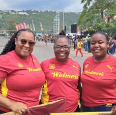 Members of the administrative staff at Wolmer’s Schools (from left) Tylo Palmer, Nickola Dennis, and Kahepha Miller. Photo: Britney Stevens / JIS