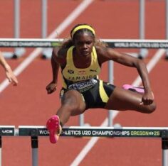 Tiana Marshall competing at the World Under-20 Championships in Eugene, Oregon. Jamaica Gleaner, 20 August 2026.