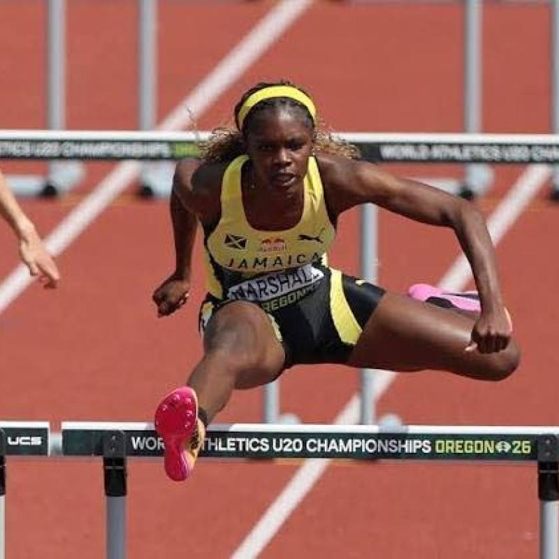 Tiana Marshall competing at the World Under-20 Championships in Eugene, Oregon. Jamaica Gleaner, 20 August 2026.