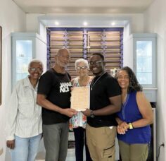 Michele Orane, Douglas Orane, Brinn Elliott and Marguerite Orane with Jason Lindsay, the inaugural Elisha and Winnifred Ebanks BOOST fellow. Jamaica Observer