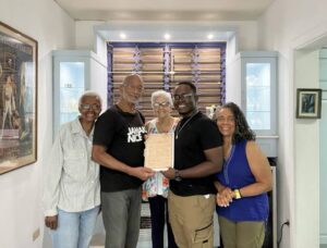 Michele Orane, Douglas Orane, Brinn Elliott and Marguerite Orane with Jason Lindsay, the inaugural Elisha and Winnifred Ebanks BOOST fellow. Jamaica Observer