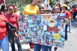 Wolmer’s Girls’ teacher Nadine Clarke celebrates Wolmer’s Day and the 295th anniversary. Photo: Karl McLarty / Jamaica Observer