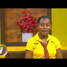 Seychelle Doyley on TVJ Smile Jamaica, April 2020. Television Jamaica