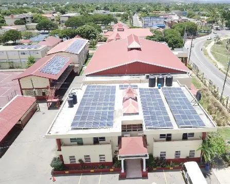Solar panels on a Wolmer’s campus. Photo contributed / Jamaica Observer