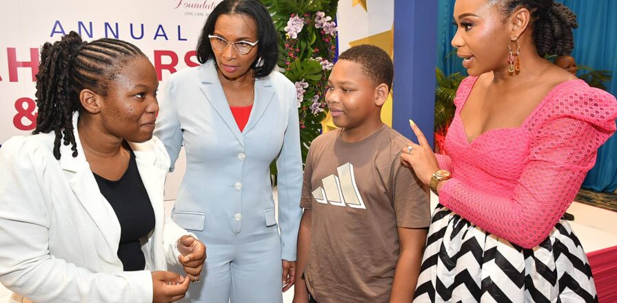 Arianna Smith (left) and Pierre Mulgrave with Debby Livingstone and Krystal Tomlinson-Carter at the Guardian Group awards. Photo: Garfield Robinson / Jamaica Observer, 2 September 2026.