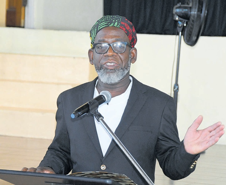 Garfield Angus, a senior journalist at JIS and a colleague and friend of the late Balford Henry, shares fond memories during his tribute at the thanksgiving service on Saturday at Kencot Christian Fellowship in St Andrew. Jamaica Observer, October 11, 2026.